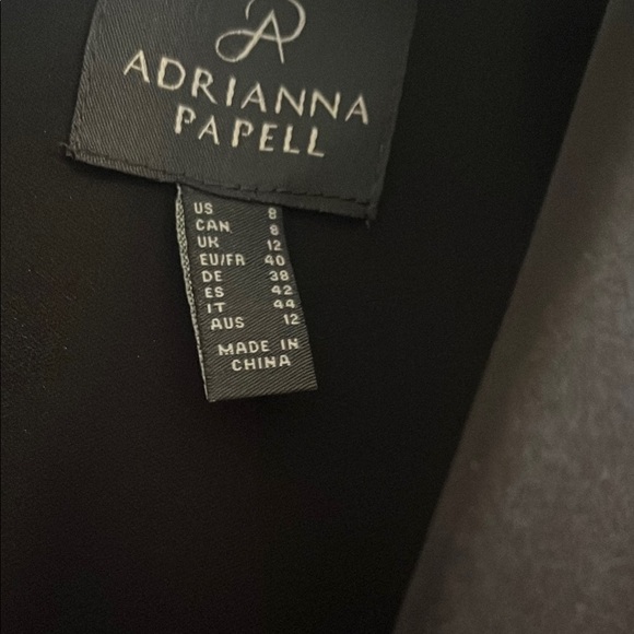 Adrianna Papell Black Cowl Neck Ruched Cocktail Dress - Picture 6 of 7